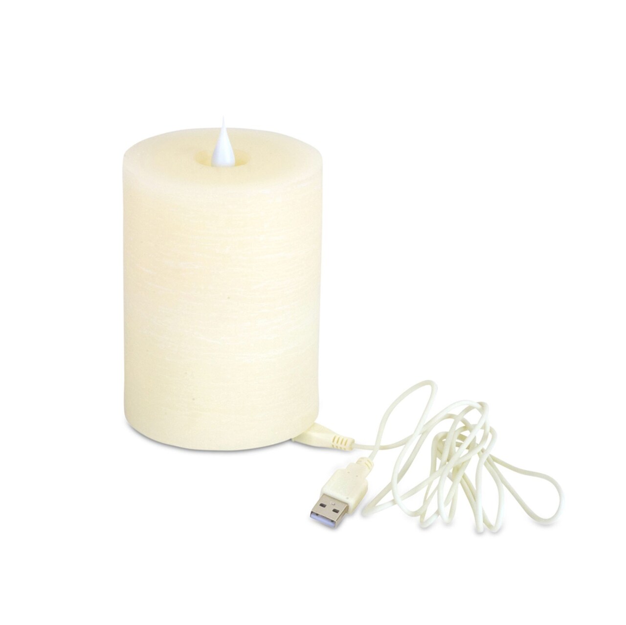 Contemporary Home Living 6" Cream White LED Rechargeable Bluetooth Speaker Candles